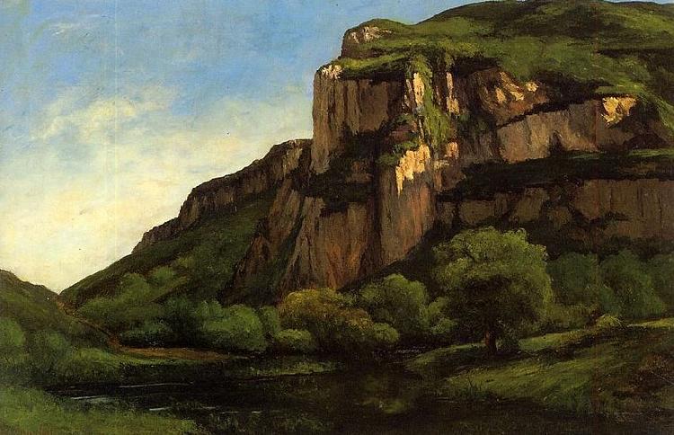 Gustave Courbet Rocks at Mouthier oil painting image